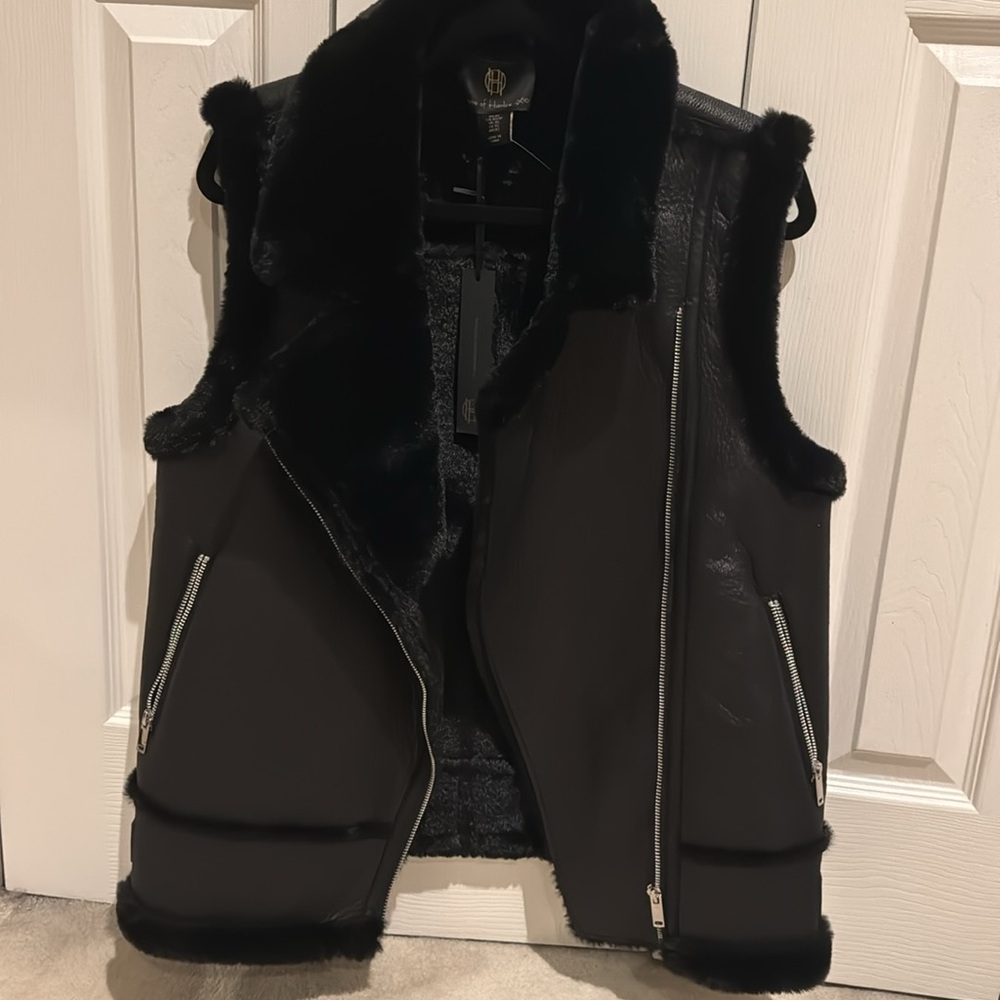 House of Harlow fur vest